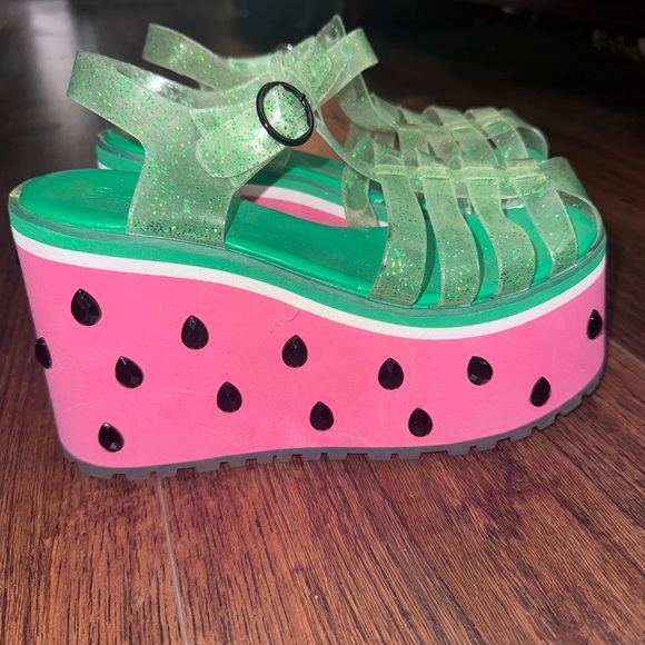 Women’s Glittery Watermelon Platform Sandals Dolls Kill - Picture 3 of 8